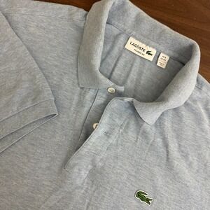 Lacoste Polo Shirt Blue Cotton Classic Fit Short Sleeve Pique Mens 3XL Read